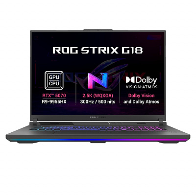 ASUS ROG Strix G18/G814FP-TT080W/R9-9955HX/18"/2560x1600/32GB/1TB/RTX 5070/W11H/Gray/2R