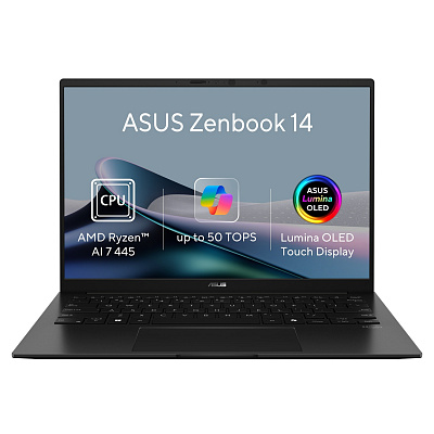 ASUS Zenbook 14/UM3406GA-OLED056WZ/AI7-445/14"/WUXGA/T/32GB/1TB/AMD int/W11H/Black/2R