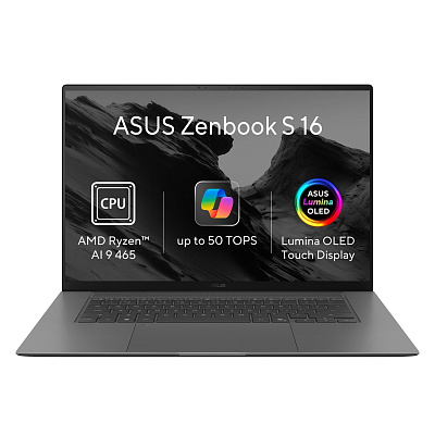 ASUS Zenbook S16 OLED/UM5606GA-OLED592XZ/AI9-465/16"/2880x1800/T/32GB/512GB/AMD int/W11P/Gray/2R