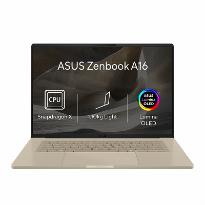 ASUS Zenbook A16/UX3607QA-OLED104WZ/SD-X1-26-100/16"/WUXGA/16GB/512GB/Adreno/W11H/Brown/2R