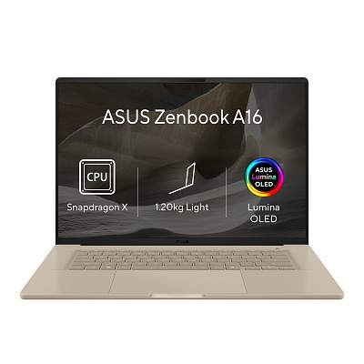 ASUS Zenbook A16/UX3607OA-OLED077W/SD-X2E-94-100/16"/2880x1800/48GB/512GB/Adreno/W11H/Brown/2R