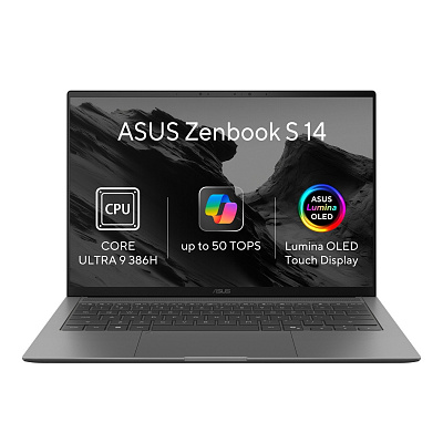 ASUS Zenbook S 14 OLED/UX5406AA-OLED234XZ/U9-386H/14"/2880x1800/T/32GB/1TB/Intel int/W11P/Gray/2R