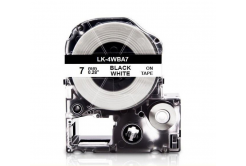 Epson LK-4WBA7, BU7S, 7 mm x 2,5 m, testo nera / sfondo bianco, nastro compatibile
