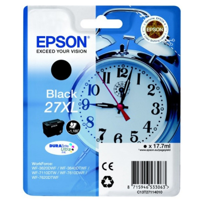 Epson T27114012, 27XL nero (black) cartuccia originale