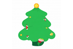 Niimbot 1EA03023902, 49x49mm, 150pz, albero di Natale, colorato etichette autoadesive