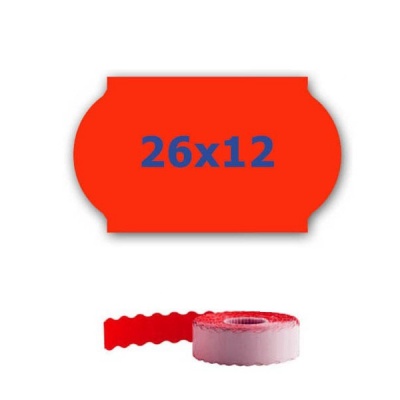 Etichette di prezzo per l'etichettatura delle pinze, 26mm x 12mm, 900pz segnale rosso
