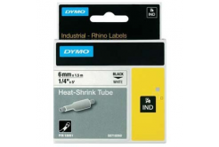 Dymo Rhino 18051, S0718260, 6mm x 1,5m testo nera / sfondo bianco, nastro originale