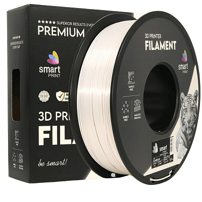 Smart Print FG-S184-E1, 3D filamento, PLA Silk, 1,75mm, 1000g, Bianco (Glamour)