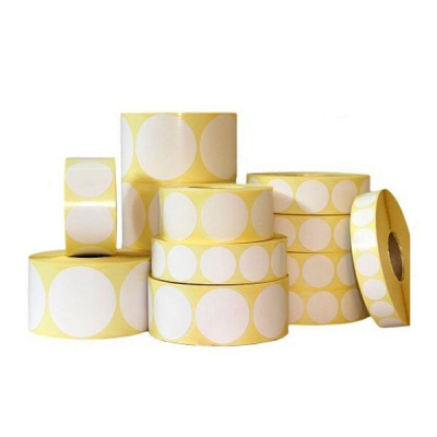 Etichette autoadesive rotondo 15 mm, 2000 pz, bianco termico, rotolo