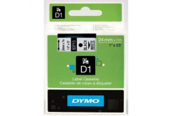 Dymo D1 53713, S0720930, 24mm x 7m testo nera / sfondo bianco, nastro originale