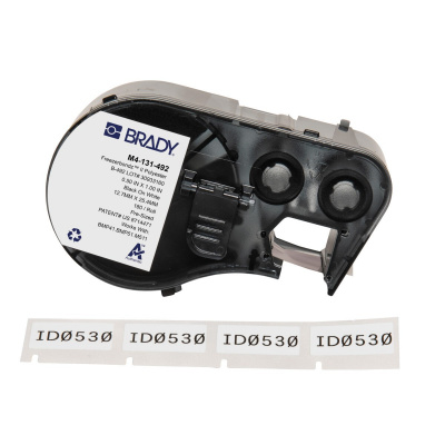 Brady M4-131-492 / 170780, 25.40 mm, Polyester, testo nera / sfondo bianco