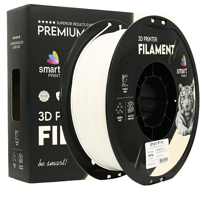 Smart Print FG-S215-E1, 3D filamento, PETG Matte, 1,75mm, 1000g, Bianco (White)