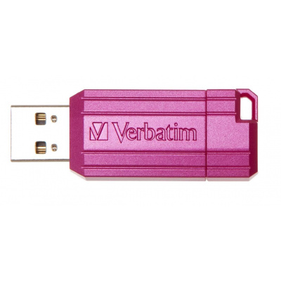 Verbatim 49067 Flash Drive Hi-Speed Store 'n' Go, 16GB, Pinstripe, USB 2.0, Rosa shocking