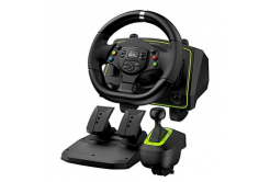 Volante Genius GX Gaming SpeedMaster X2, volante con pedali e leva del cambio, 13 pulsanti, USB, nero