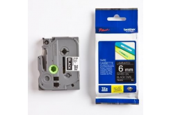 Brother TZ-315 / TZe-315, 6mm x 8m, testo bianco / sfondo nera, nastro originale