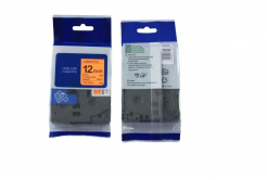 Brother TZ-B31 / TZe-B31, 12mm x 5m, testo nera/segnale nastro arancione, nastro originale