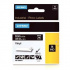 Dymo Rhino 1805437, 9mm x 5,5m, testo bianco/sfondo nera, nastro originale