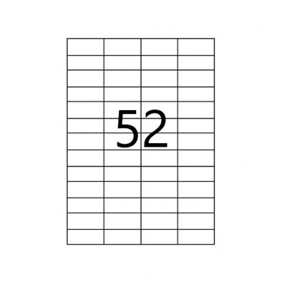 Etichette autoadesive 52,5 x 21,2 mm, 52 etichette, A4, 100 fogli