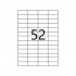 Etichette autoadesive 52,5 x 21,2 mm, 52 etichette, A4, 100 fogli