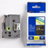 Brother TZ-354 / TZe-354, 24mm x 8m, testo oro / sfondo nera, nastro originale