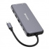 Verbatim 32154 USB C (3.2) hub 14-porte, lunghezza del cavo 15cm, 2x USB C, 5x USB A, 2x HDMI, Lettore SD/micro SD, grigio