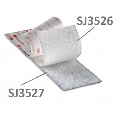 3M Hook & Loop™ SJ3526 bianco, ganci 25 mm x 45,7 m