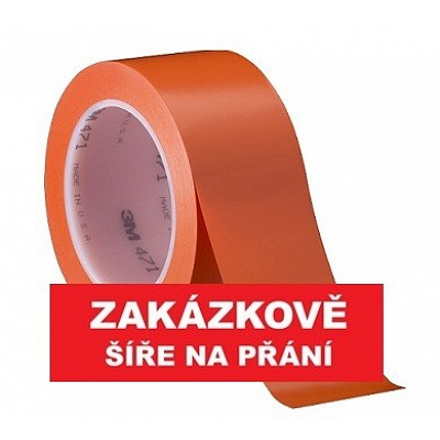 3M 471 Nastro adesivo di marcatura in PVC, resistente all'abrasione, arancione 50 mm x 33 m