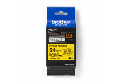 Brother TZ-S651 / TZe-S651 Pro Tape, 24mm x 8m, testo nera/nastro giallo, nastro originale