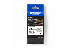 Brother TZ-FX251 / TZe-FX251 Pro Tape, 24mm x 8m, testo nera/nastro bianco, nastro originale