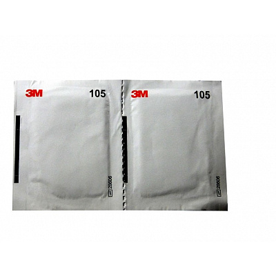 3M 105 Salvietta umidificata disinfettante per la pulizia delle maschere facciali, paio (2 salviette)