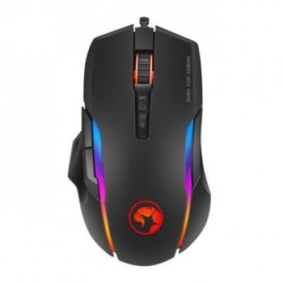 Marvo Mouse G945 G945 PRO, 10000DPI, ottico, 9sp\., wired USB, nero, gaming, RGB retroilluminazione