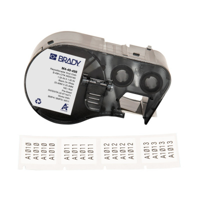 Brady M4-49-498 / 170791, 25.40 mm, Vinyl, testo nera / sfondo bianco