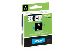 Dymo D1 45013, S0720530, 12mm x 7m testo nera / sfondo bianco, nastro originale