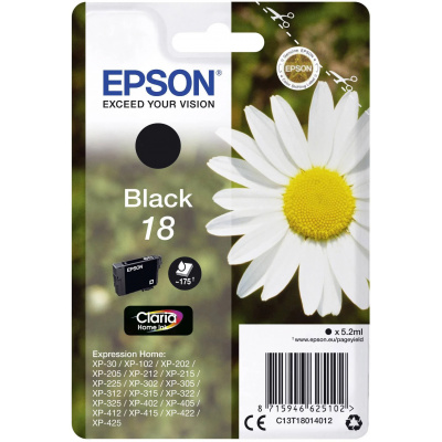 Epson 18 C13T18014012 nero (black) cartuccia originale