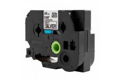 Brother HGe-M951 testo nera / nastro argento, nastro originale