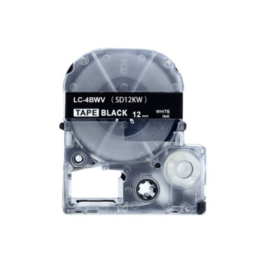 Epson LC-4BWV, SD12KW, 12mm x 8m, testo bianco / sfondo nero, nastro compatibile