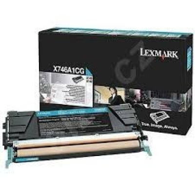 Lexmark X746A1CG ciano (cyan) toner originale