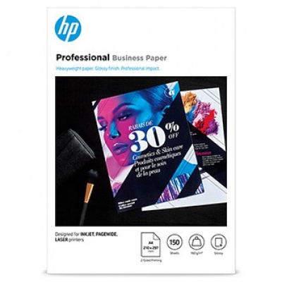 HP PROF BIZ FSC, carta, lucido, bianco, A4, 180 g/m2, 150 pz 3VK91A, non specificato