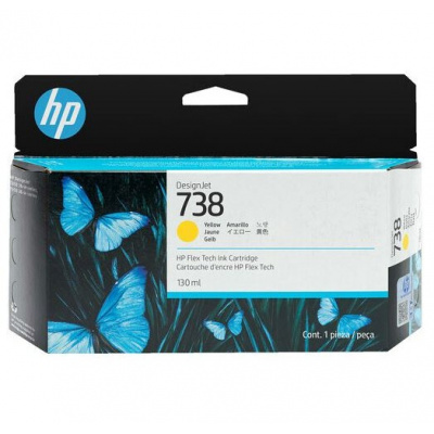 HP 738 498N7A giallo (yellow) cartuccia originale