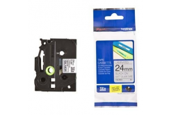 Brother TZ-M951/TZe-M951, 24mm x 8m, testo nera / nastro argento, nastro originale
