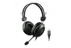 A4Tech HU-35 cuffie da gioco con microfono, cablate, nere, USB