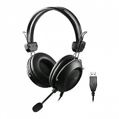 A4Tech HU-35 herní sluchátka s mikrofonem, drátová, černá, USB