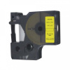 Nastro compatibile con Dymo 43618, S0720790, 6mm x 7m, testo nera / sfondo giallo