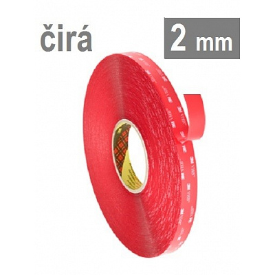 3M VHB™ 4918-F, tl. 2 mm; transparentní oboustranně velmi silně lepicí akrylová páska 9 mm x 16,5 m