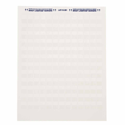 Brady LAT-17-361-2.5 / 029742, LaserTab Laser Printable Labels, 25.40 mm x 25.40 mm