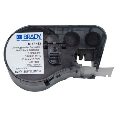 Brady M-47-483 / 131605, etichette 25.40 mm x 12.70 mm