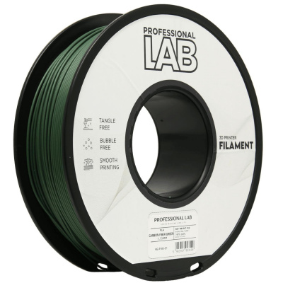 Professional Lab FG-P185-E1, 3D filamento, PLA Carbon Fiber, 1,75mm, 1000g, Verde (Green)