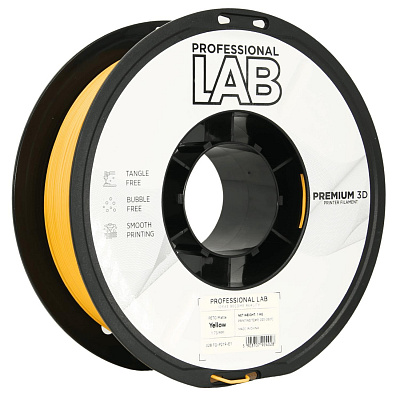 Professional Lab FG-P219-E1, 3D filamento, PETG Matte, 1,75mm, 1000g, Giallo (Yellow)