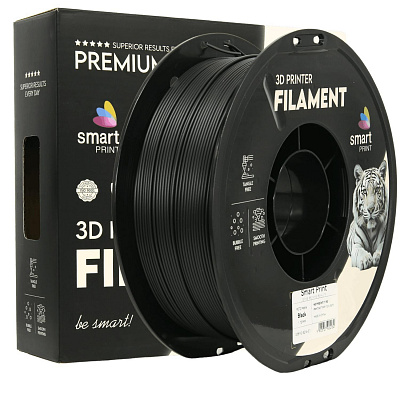 Smart Print FG-S214-E1, 3D filamento, PETG Matte, 1,75mm, 1000g, Nero (Black)