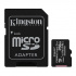Kingston scheda di memoria Canvas Select Plus, 256GB, micro SDXC, SDCS2/256GB, UHS-I U1 (Class 10), con adattatore, A1